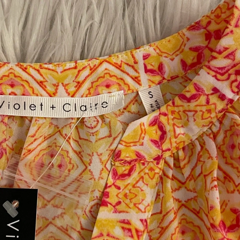 NWT | Violet & Claire | Yellow patterned tank - Picture 6 of 12